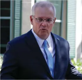  ?? Photo: AP ?? Australia's Prime Minister Scott Morrison speaks to the media in Sydney.