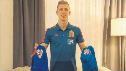  ?? FOTO: TWITTER ?? Dani Olmo se marchó al Dinamo de Zagreb con 16 años y este lunes se enfrentará con España a Croacia