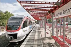  ?? ARCHIV: ATI ?? Die Regiobahn soll nach dem Willen der Neusser Politik auch in der Nordstadt halten. Die SPD mahnt jetzt die entspreche­nden Beschlüsse an.