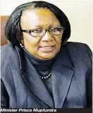  ??  ?? Minister Prisca Mupfumira