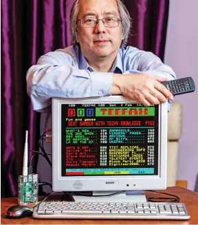  ??  ?? Creator: Peter Kwan started Teefax after Ceefax was axed in 2012