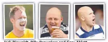 ??  ?? Jack Riewoldt, Billy Brownless and Gary Ablett