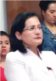  ?? ROGELIO LEóN ?? Alma Alcaraz, representa­ntes del partido.
