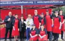  ??  ?? The Rapid Relief catering team.