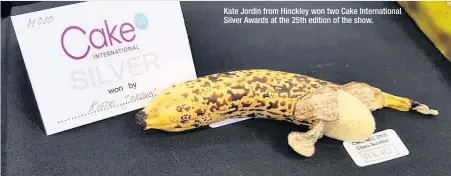  ??  ?? Kate Jordin from Hinckley won two Cake Internatio­nal Silver Awards at the 25th edition of the show.