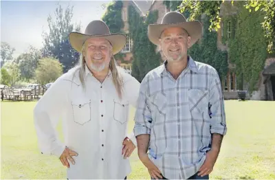  ?? History ?? Scott Cozens, left, and Sheldon Smithens venture away from home when they travel to England on Season 4 of Canadian Pickers.