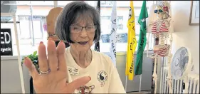  ?? FRAM DINSHAW/ TRURO NEWS ?? Mary Mclachlan-sanger, seen striking a Tai-chi stance, had a bacterial infection destroy her right hip bone. A doctor said she would need a walker until her surgery. but she says the healing power of Tai Chi lets her walk using only a stick.