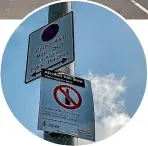  ??  ?? Signs were installed last year after noise complaints and liquor ban breaches.