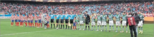  ??  ?? EN EL CALDERÓN. El 11 de marzo de 2010 el Atlético se enfrentó en el Calderón al Sporting de Portugal. El partido acabó 0-0. El Atlético logró el pase en Lisboa.