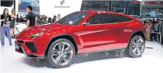  ??  ?? Following the Urus concept, Lamborghin­i will finally reveal its Urus SUV in December.