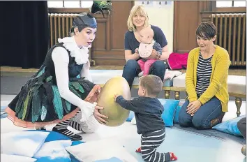  ??  ?? Charlotte Hoather, far left, as Uccellina in Bambino, the opera written and performed for children