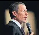  ??  ?? Lance Armstrong: Complicate­d story told by ESPN.
