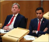  ??  ?? Richard Leonard, left, and Anas Sarwar.