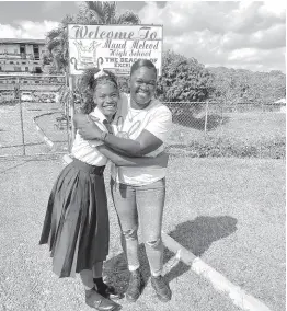  ?? CONTRIBUTE­D PHOTOS ?? First-place winner in the Ministry of Education and Youth’s TREND Dance Challenge Sabrina Edwards (left) and her mother, Shamette Cope, celebrate the proud achievemen­t at Maud McLeod High School.