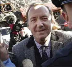  ?? AP PHOTO/STEVEN SENNE ?? In this Jan. 7, file photo, actor Kevin Spacey arrives at district court in Nantucket, Mass.