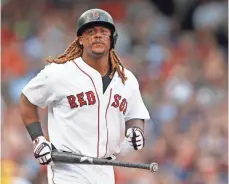 ?? GREG M. COOPER, USA TODAY SPORTS ?? “No, I’m not replacing David,” says Hanley Ramirez, above, who took over the Red Sox’s DH spot from David Ortiz.