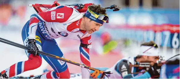  ?? Foto: Christof Stache, afp ?? Ole Einar Björndalen erlebte gestern beim Weltcup Rennen in Ruhpolding ein Debakel. Der 44 jährige Norweger belegte lediglich Platz 42.