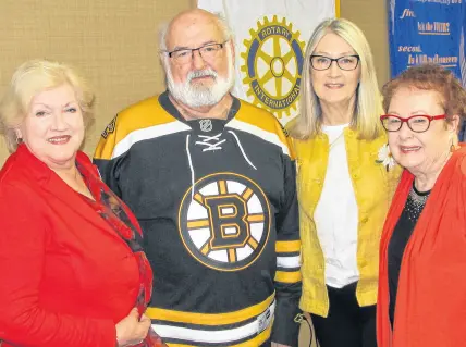  ?? CONTRIBUTE­D PHOTO ?? Author Hattie Dyck was guest speaker for Monday’s Truro Rotary Club luncheon. From left, Christine Blair, Kevin Quinlan, Barbara Goit and Hattie Dyck.