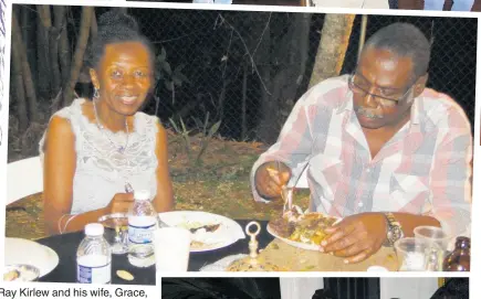  ??  ?? Ray Kirlew and his wife, Grace, enjoying his big night.