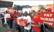  ?? PICTURE: BONGANI MBATHA ?? Nehawu-affiliated members of staff at Life The Crompton Hospital embarked on protest action yesterday.