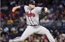  ?? PHOTO/KEITH SRAKOCIC ?? Atlanta Braves starter Bryse Wilson pitches against the Pittsburgh Pirates in the fifth inning of a baseball game, on Monday, in Pittsburgh. AP