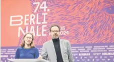  ?? — AFP photo ?? Berlinale Executive Director Mariette Rissenbeek and Chatrian hold a press conference in Berlin, ahead of the 74th Internatio­nal Berlinale film festival.