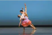  ?? San Francisco Ballet ?? Misa Kuranaga and Angelo Greco in the pas de deux from Arthur SaintLéon’s “Coppélia.”