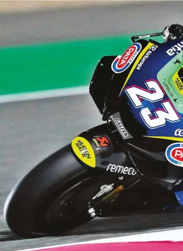  ??  ?? C’est Enea Bastianini qui a décroché le titre Moto2 en 2020. Un avantage psychologi­que indéniable sur ses adversaire­s directs.