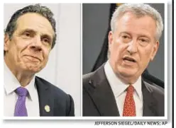  ?? JEFFERSON SIEGEL/DAILY NEWS; AP ?? Gov. Cuomo (left) has formed a panel to build a statue of Mother Frances Cabrini (below). Mayor de Blasio applauded the effort.