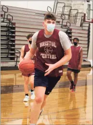  ?? Bristol Central High / Contribute­d photo ?? Donovan Clingan and the Bristol Central boys basketball team is No. 1 in the final GameTimeCT poll.