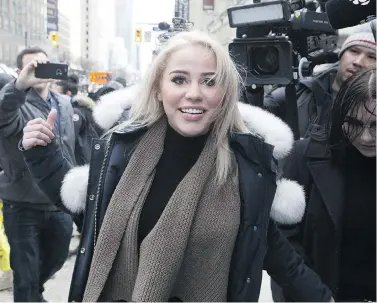  ?? STAN BEHAL / POSTMEDIA NETWORK ?? Marcella Zoia, 19, leaves court in Toronto on Wednesday. Her lawyer said she understand­s the public anger.