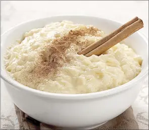  ?? ?? Rice pudding is so creamy with the perfect texture and sweetness. Only a handful of ingredient­s and a little patience is needed to make this old time favourite dessert.