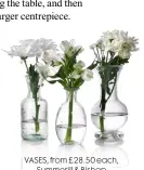  ??  ?? VASES, from £28.50 each, Summerill & Bishop