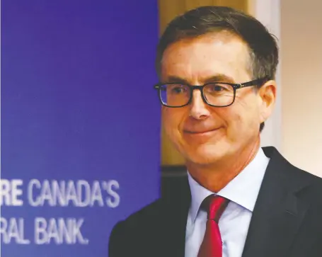  ?? BLAIR GABLE/REUTERS FILES ?? The stronger outlook for post-pandemic recovery meant Bank of Canada governor Tiff Macklem had to adjust his guidance for how long he'll leave interest rates pinned near zero.