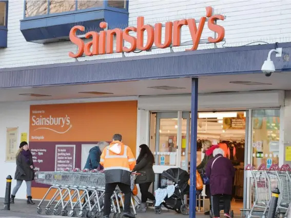  ??  ?? Sainsbury’s sales are falling (PA)