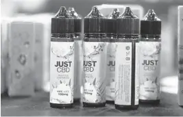  ??  ?? Vendors said the most popular CBD product remains vape.