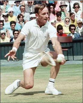  ??  ?? Mix-up: RTÉ viewers saw Rod Laver win Wimbledon in colour in 1968