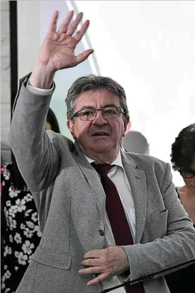  ?? Foto: AFP ?? Das Abschneide­n bei der ersten Runde der Parlaments­wahlen war ein großer Erfolg für den Linkspopul­isten Jean-Luc Mélenchon.