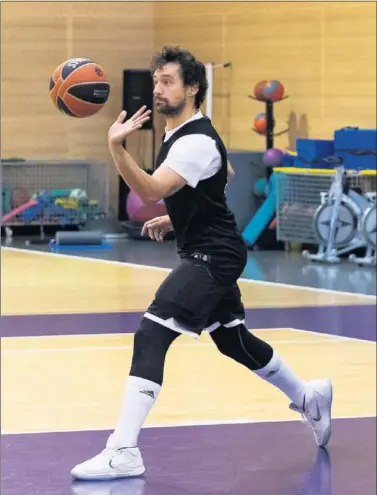  ??  ?? LISTO. Después de dos semanas en el dique seco, Sergio Llull volverá a liderar al Real Madrid esta tarde.