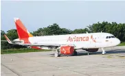  ?? CORTESíA ?? Avión de la flota de Avianca en el Ernesto Cortissoz.