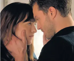  ??  ?? Fifty Shades Darker stars Dakota Johnson as Anastasia Steele and Jamie Dornan as Christian Grey