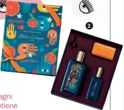  ??  ?? (110 €). 2 1. ‘Flirting Palette’ Lancôme x Chiara Ferragni (en Douglas, 53 €).
2. ‘Orange Sanguine by Lucky Left Hand’, Atelier Cologne