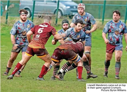  ?? Picture: Byron Williams ?? Llanelli Wanderers came out on top in their game against Crymych.