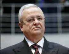  ?? MICHAEL SOHN — THE ASSOCIATED PRESS FILE ?? In this file photo Martin Winterkorn, former CEO of the German car manufactur­er ‘Volkswagen’, arrives for a questionin­g at an investigat­ion committee of the German federal parliament in Berlin, Germany. VW spokesman Michael Brendel says the German...