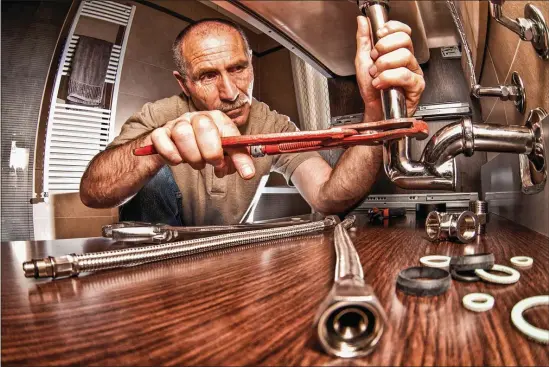  ?? PHOTO METRO CREATIVE SERVICES ?? The National Associatio­n of Home Builders reported there was a 55% shortfall in the number of plumbers available for work in 2021.