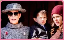  ??  ?? Princess Caroline is about to become a grandmothe­r again with her daughter Charlotte, pictured with her son Raphael, announcing she is carrying Dimitri’s baby.