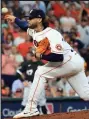  ?? Carmen Mandato / Getty Images ?? Astros starting pitcher Lance Mccullers Jr. pitches against the White Sox during Game 1 of the ALDS on Thursday in Houston.