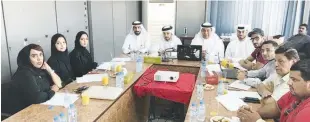  ??  ?? Officials of the UAE Cycling Federation and Dubai Properties seen during the meeting.