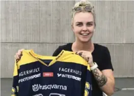  ?? FOTO: HV71 ?? FYRA. Michelle har spelat fyra säsonger i högsta serien (AIK och Ormsta) tidigare.