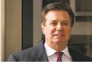  ?? Andrew Harnik / Associated Press ?? Paul Manafort, President Trump’s ex-campaign leader, is charged with bank fraud and tax evasion.